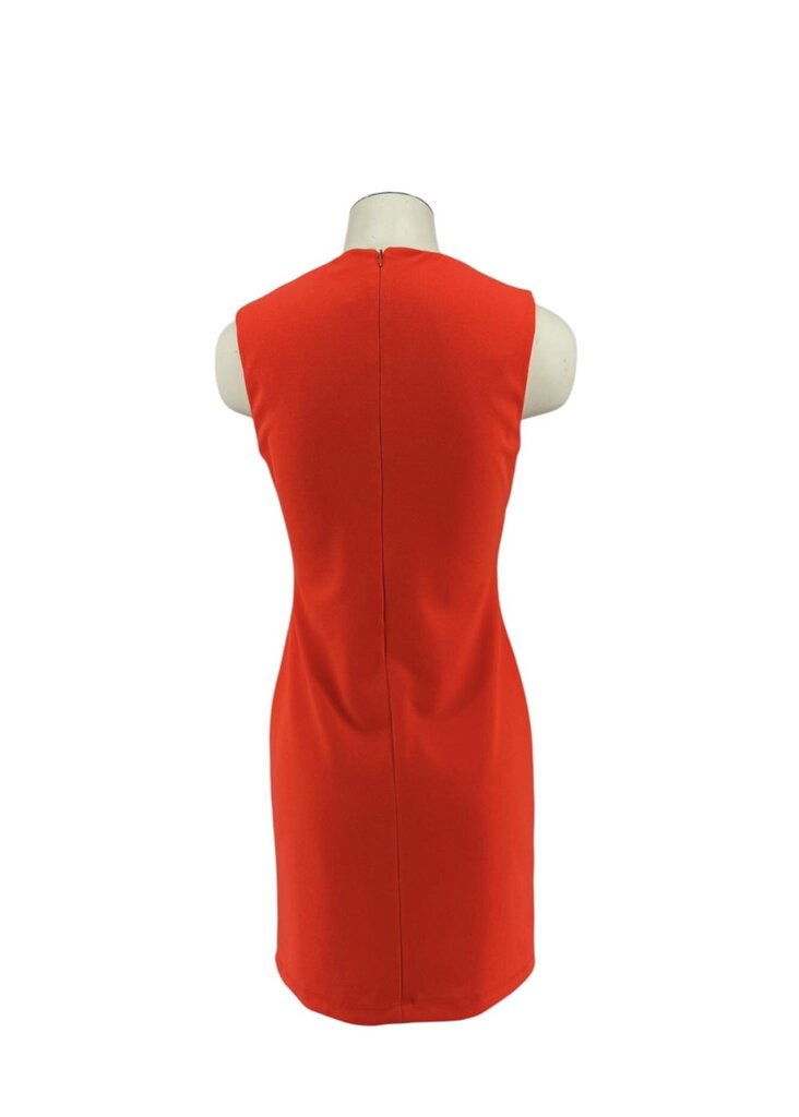 Paisley Midi Dress Coral Orange