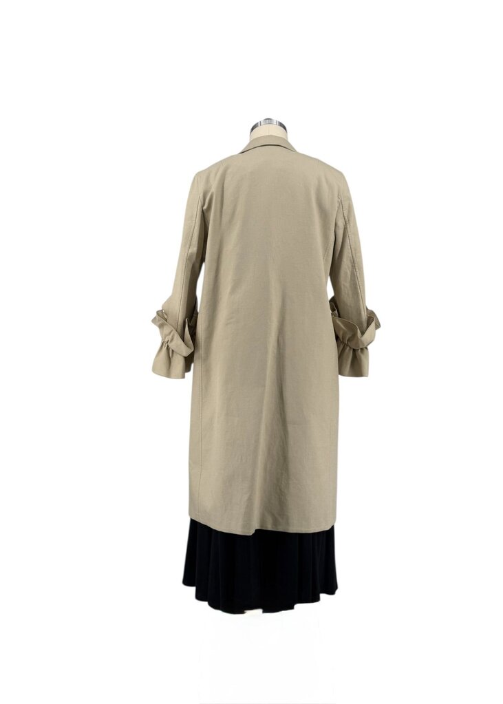 Lafayette 148 Stone XL Coat Button with Ruffle Sleeves