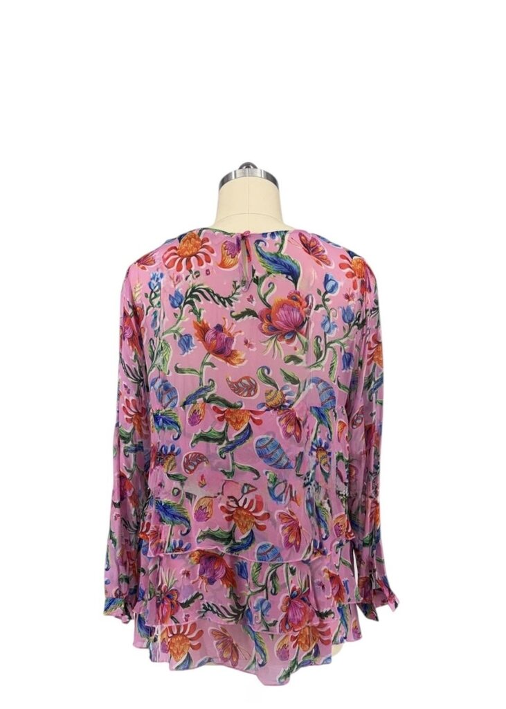Easy Does It Pink Tiered Curate Top