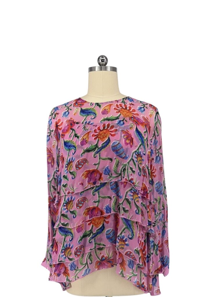 Easy Does It Pink Tiered Curate Top