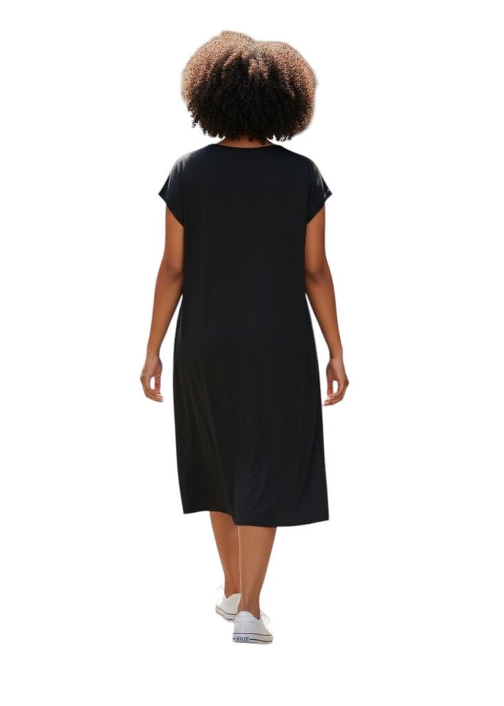 Mela Purdie T-Shirt Dress Black 1X
