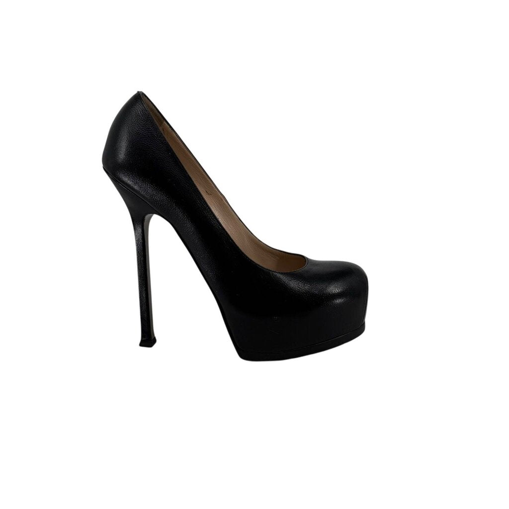 Leather Platform Stilettos