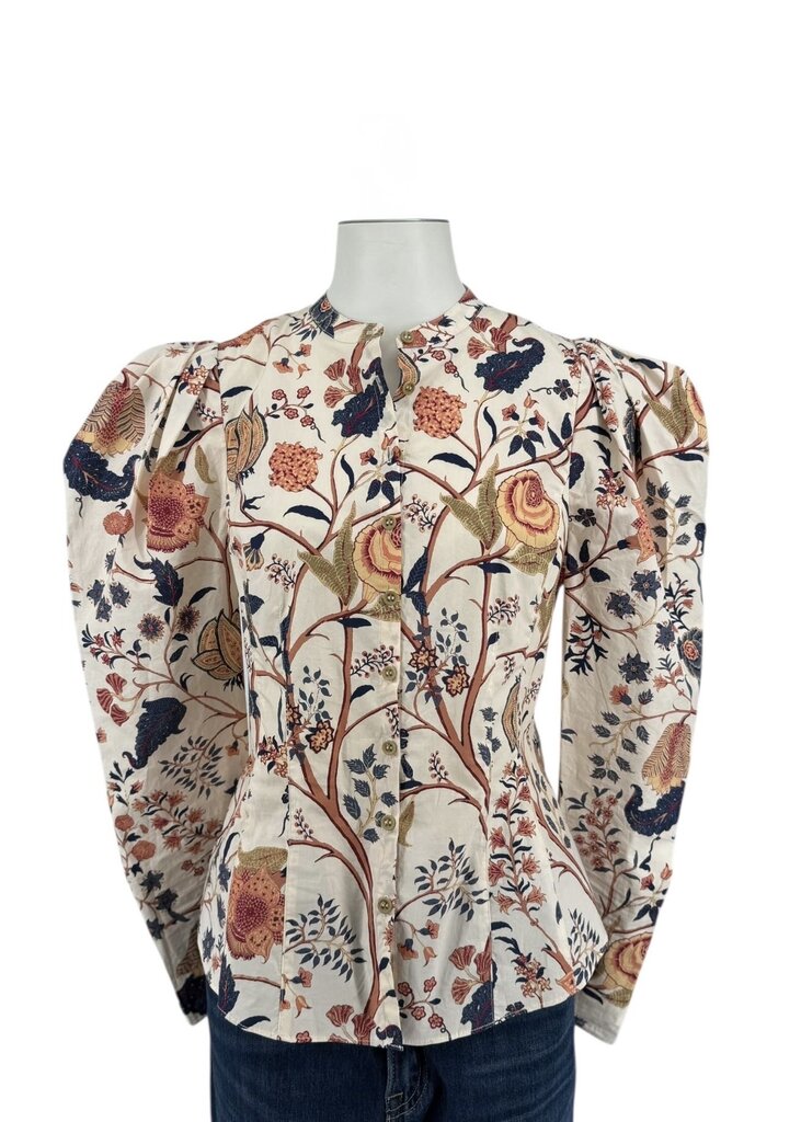Ulla Johnson Puff Sleeve Floral Button Up