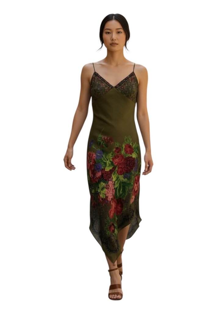 A.B.S. Floral Green Bead Strap