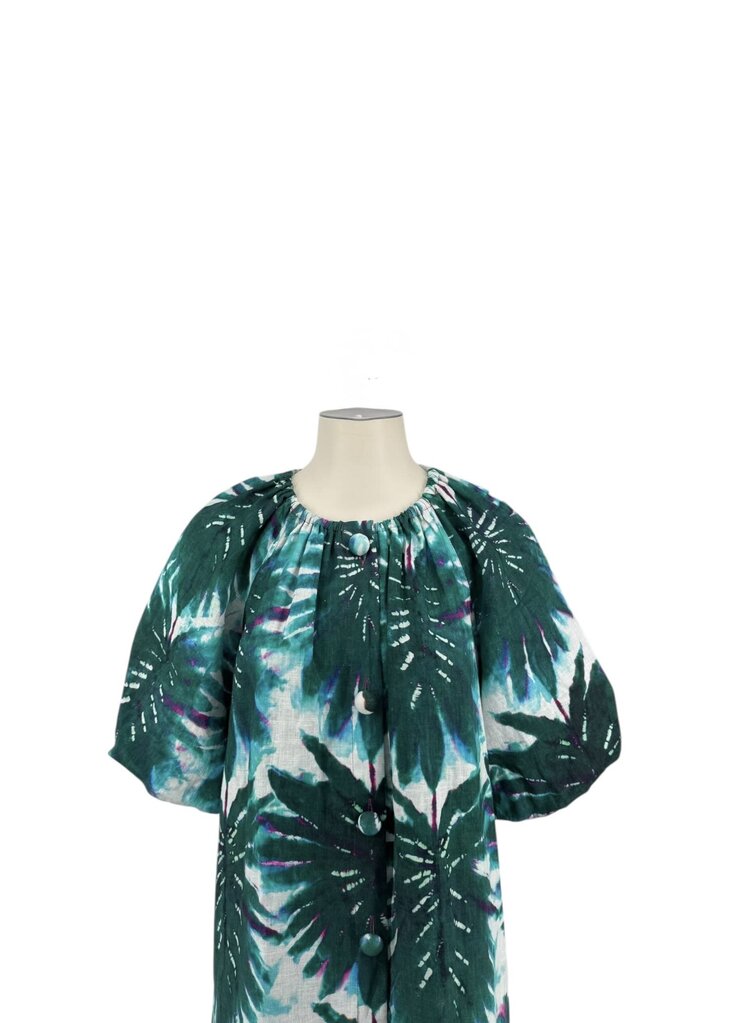 Tie Dye Button Up Midi Dress