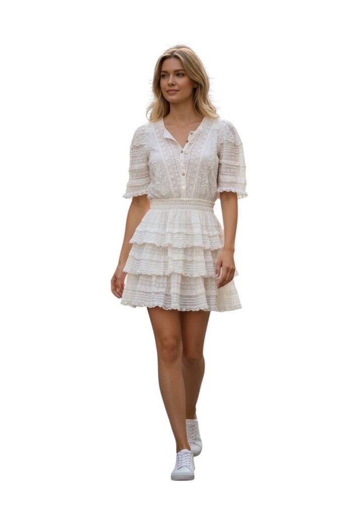 Love Shack Fancy Lace Midi Tiered