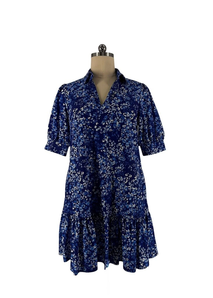 Jude Connally Blue Painterly Cheetah