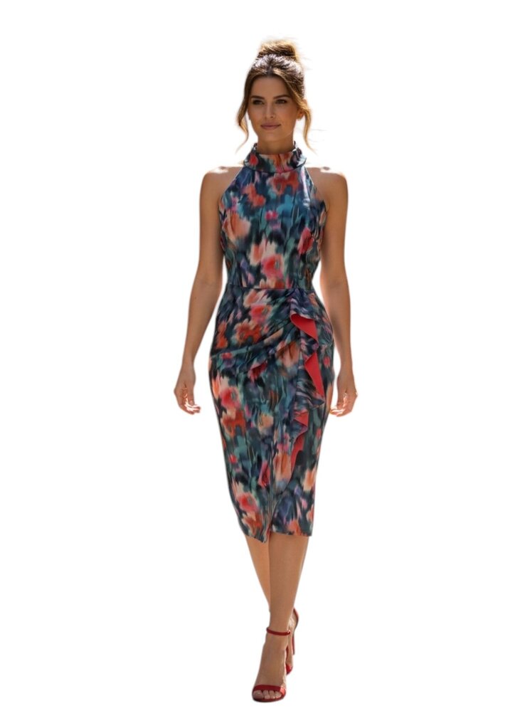 Chiara Boni Draped Waist Multi Color Sleeveless