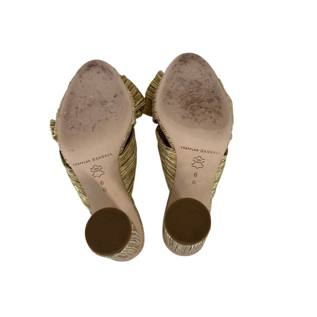 Loeffler Randall Gold Slip On Sandal