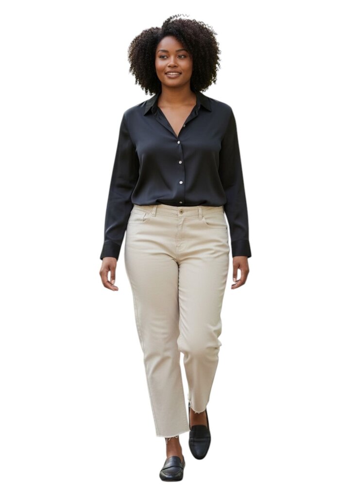 Straight Leg Mid Rise Jeans