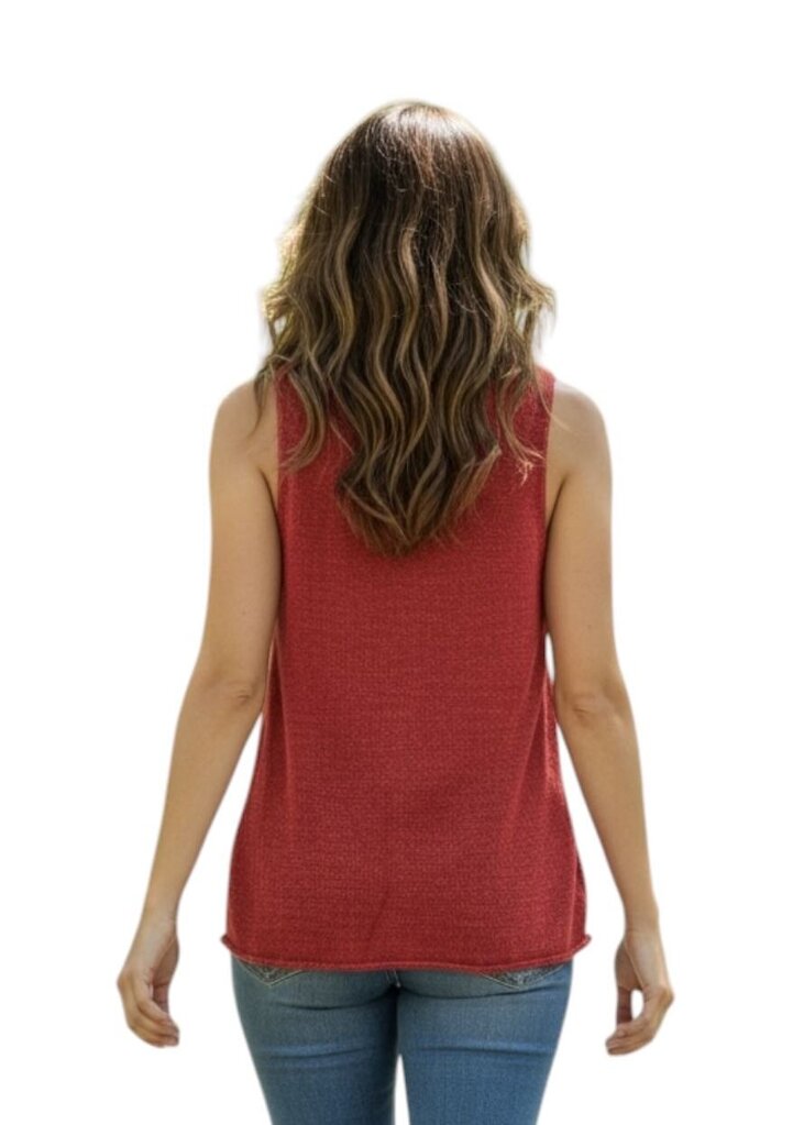 Knit Scoop neck Sleeveless Tank / DB6
