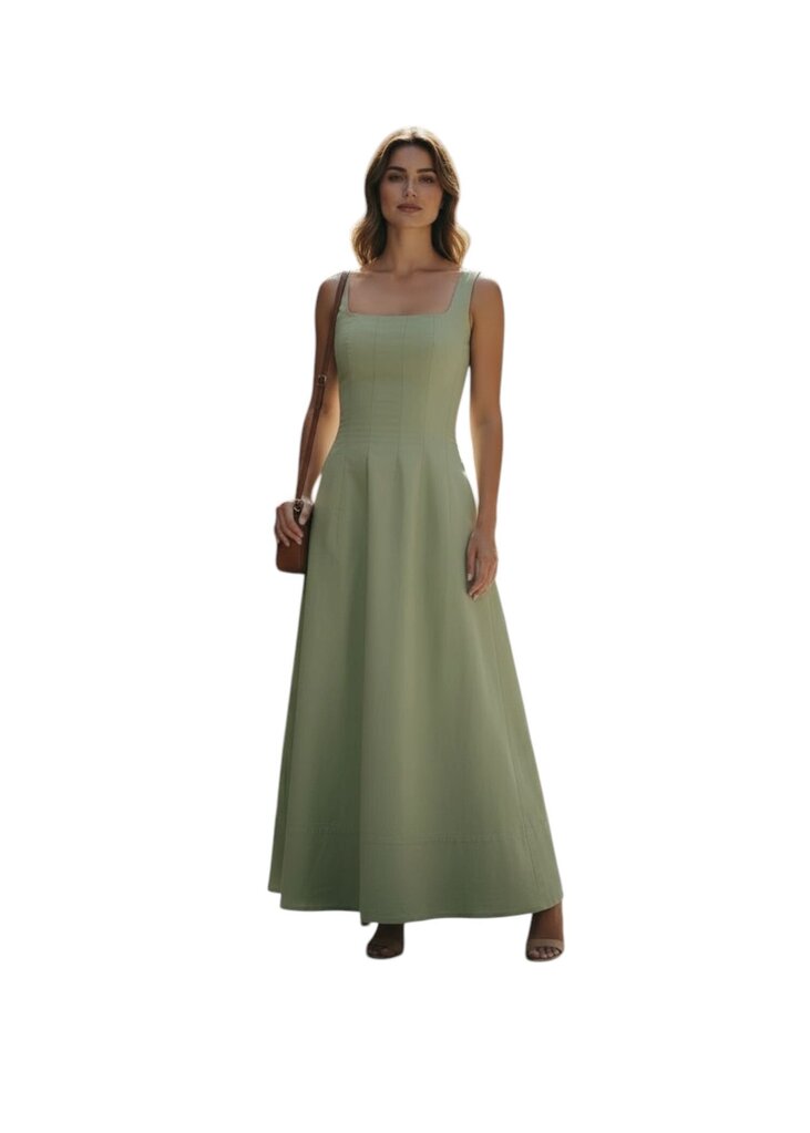 Staud Pale Jade Reversible Long Dress