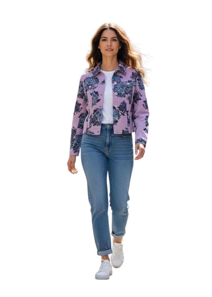 Joseph Ribkoff LDS Floral Purple Jacket