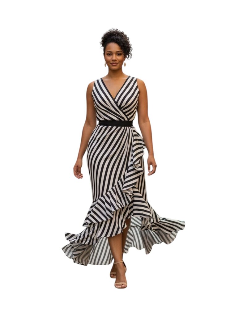 Lola Stripped Ruffle Maxi/DD6