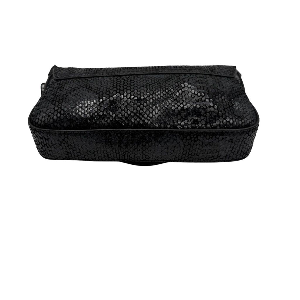 Tory Burch Snakeskin Foldover Clutch / Crossbody