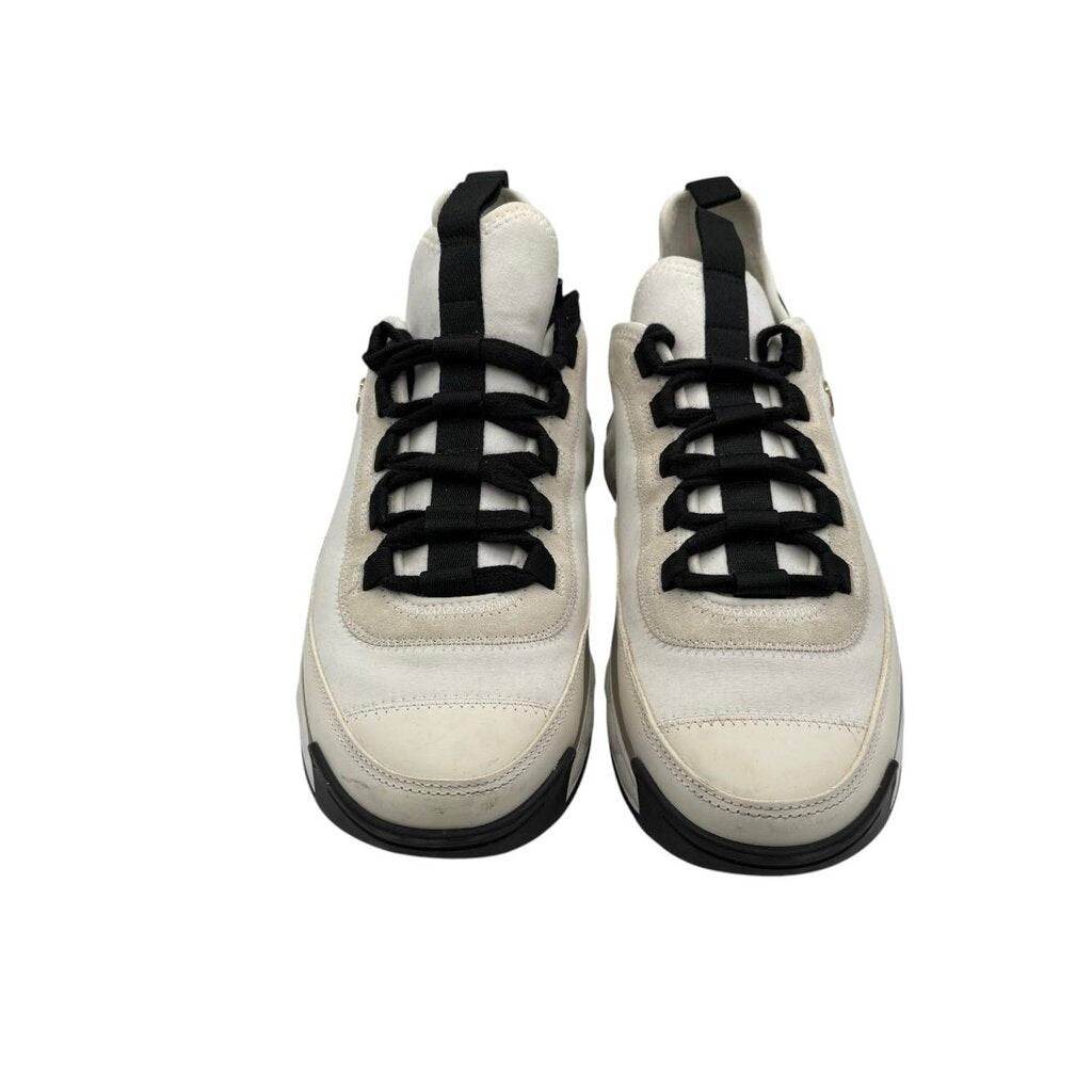 Chanel Rev Velvet Mixed Material Low Top Trainer Sneaker