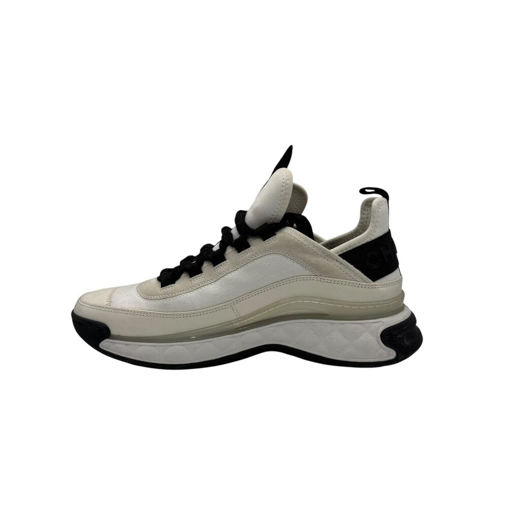 Chanel Rev Velvet Mixed Material Low Top Trainer Sneaker