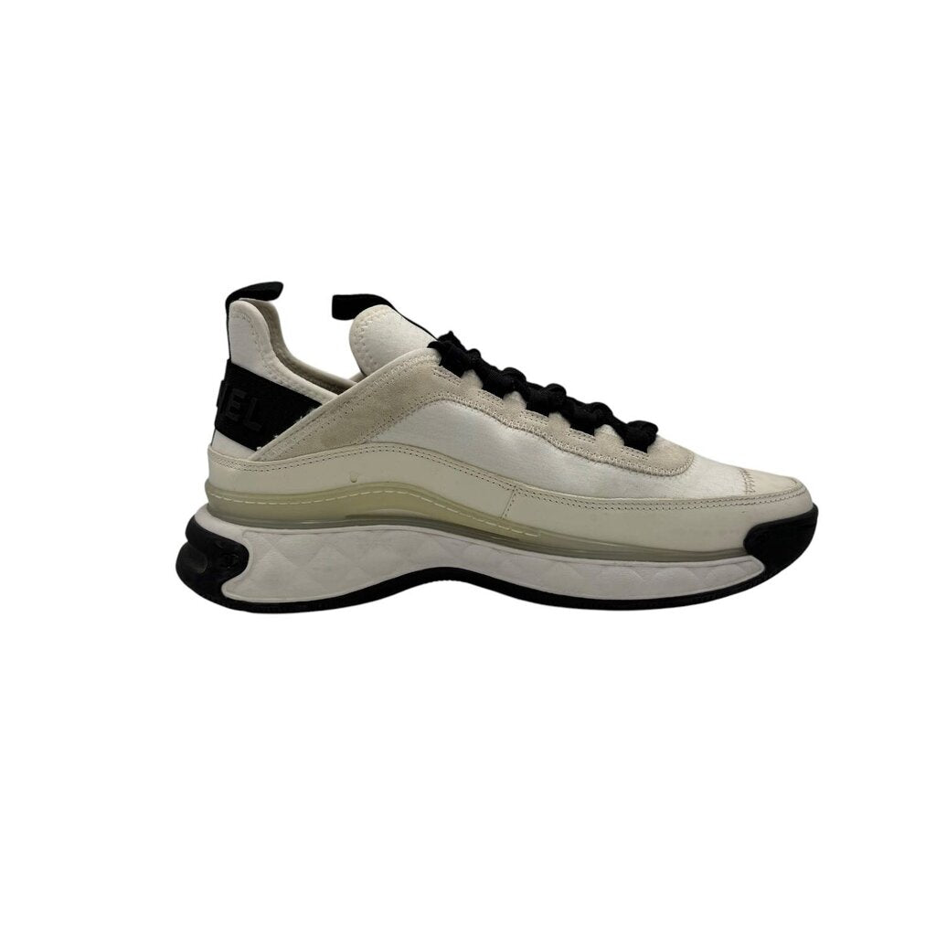 Chanel Rev Velvet Mixed Material Low Top Trainer Sneaker