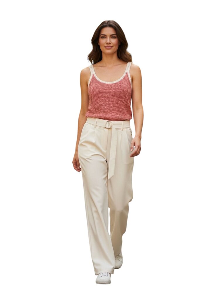 Ezmarelda Belted Wide Leg Pants