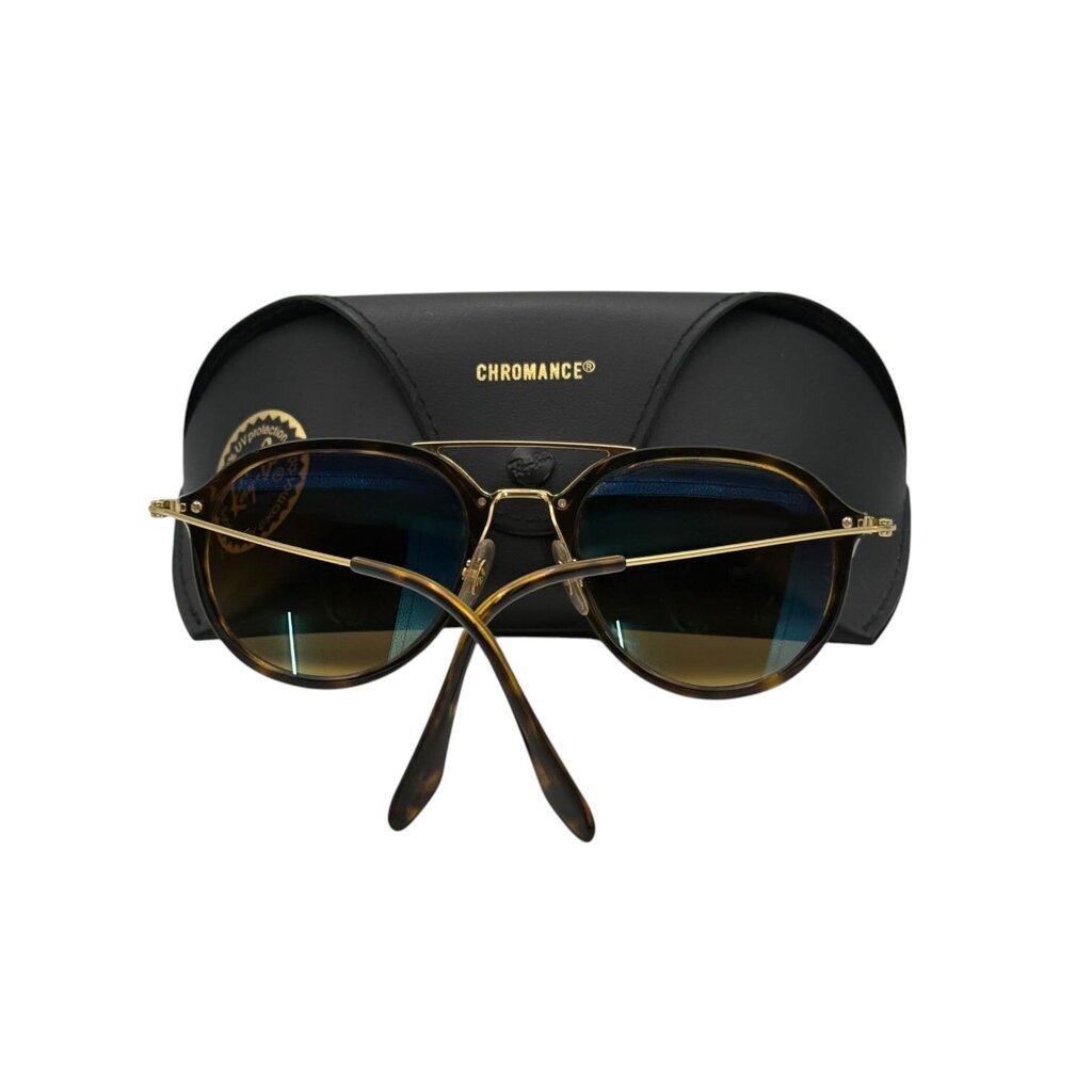 Ray Ban Tortoise Rounded Aviator Sunglasses