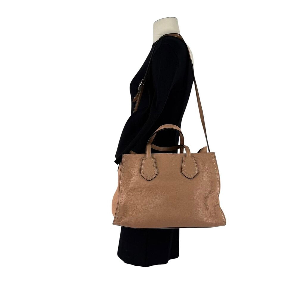Pebbled Calfskin Ramble Studded Leather Tote Bag/EB6