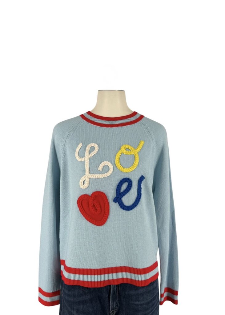 Pullover Love Crochet Text/DC6