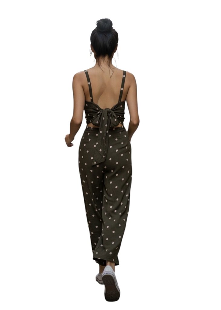 Polka Dot Sleeveless Jumpsuit