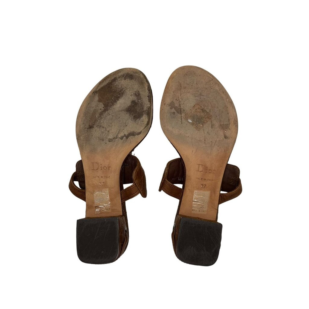 Cannage Quilted Leather Thong Sandal