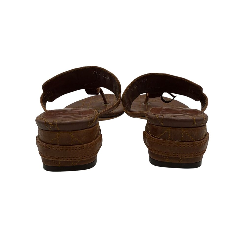 Cannage Quilted Leather Thong Sandal