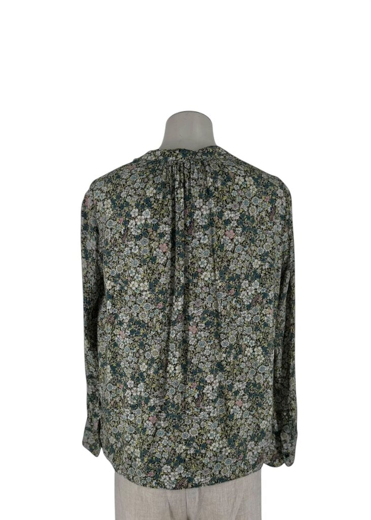 Tink Floral Split-Neck Top