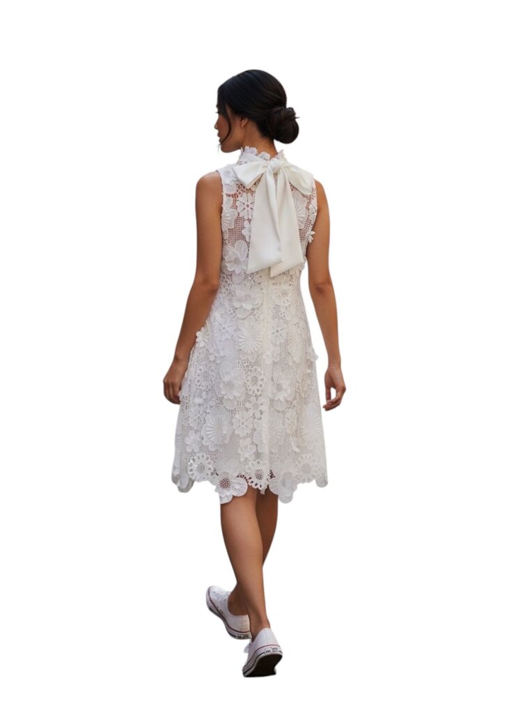 Blanc Guipure Lace Blythe Dress