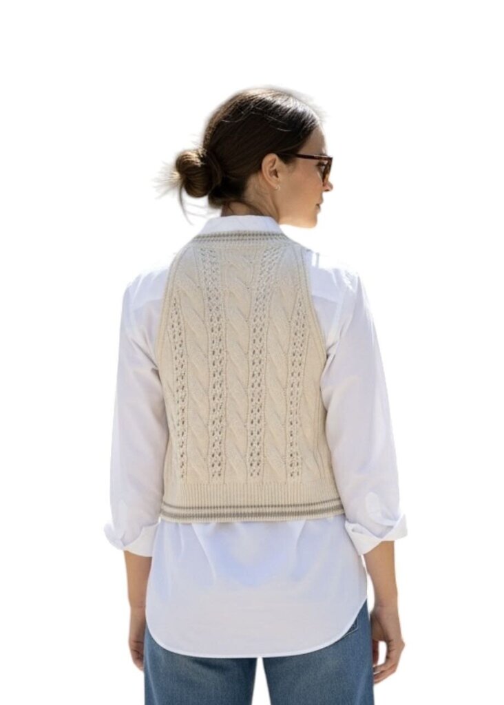 Button Up Knit Sweater Vest