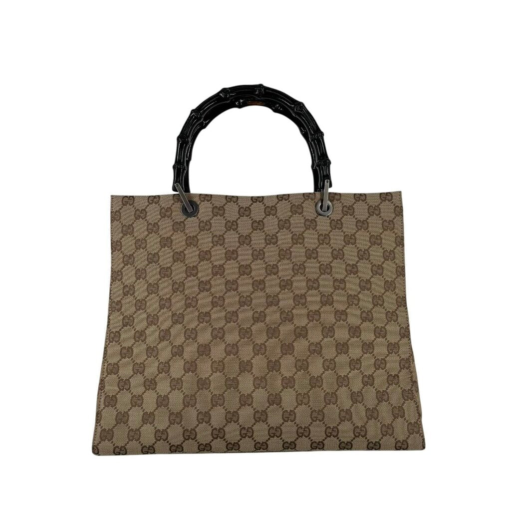 Gucci Canvas Top Handle Bamboo Designer Bag