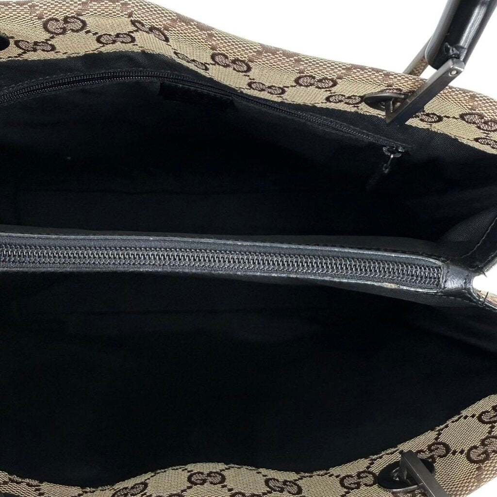 Gucci Canvas Top Handle Bamboo Designer Bag