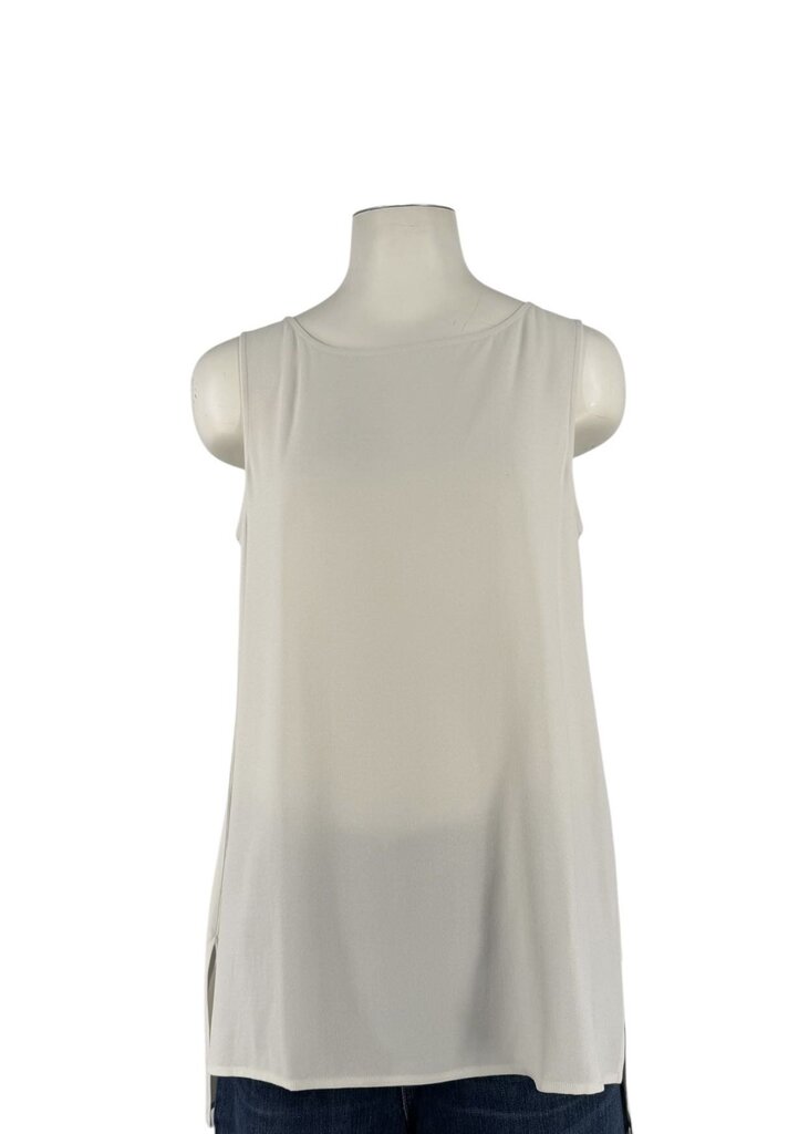 High Low Hem Sleeveless Silk Top