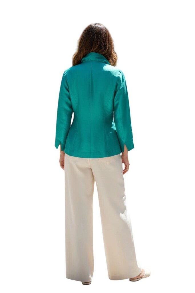 Nina McLemore Silk Ruffle Front Jacket