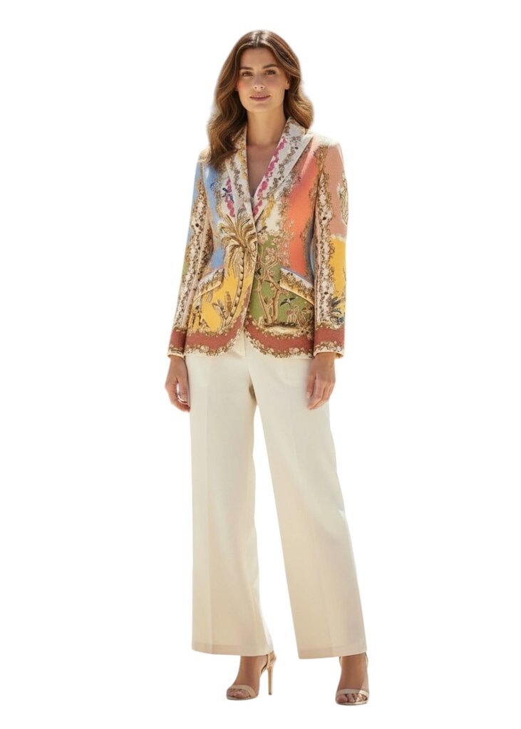 Ranna Gill Multi Color Linen Palm