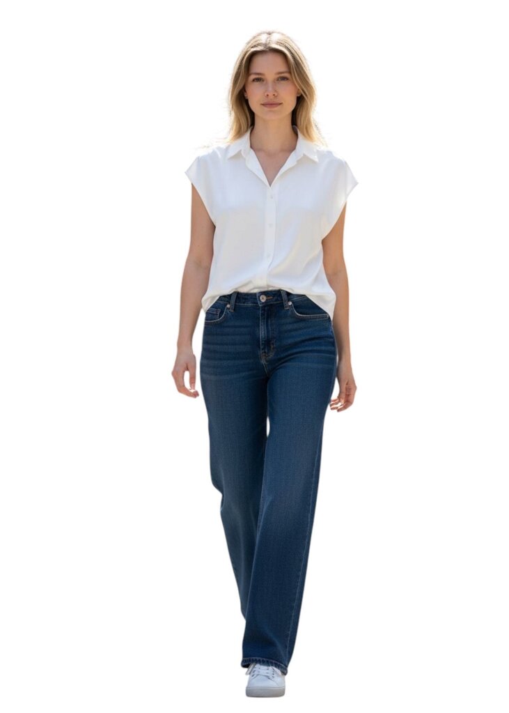 Short Sleeve Satin Button Up Top