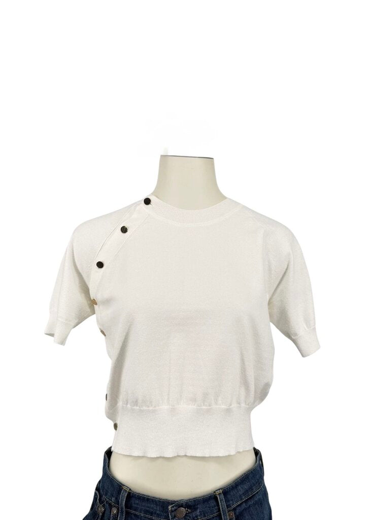Mini Minamoto Asymmetrical Placket Sweater