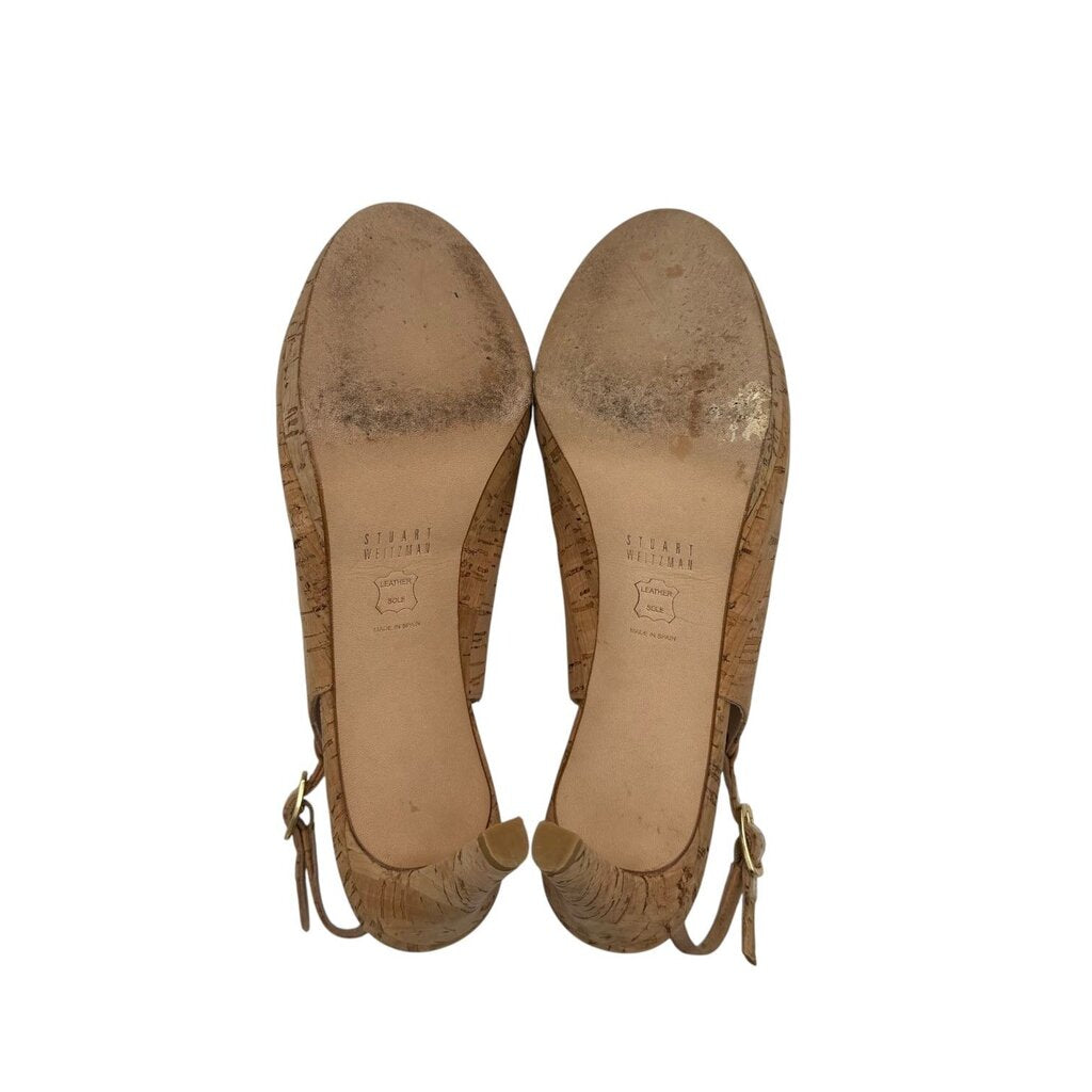 Cork Slingback Pumps