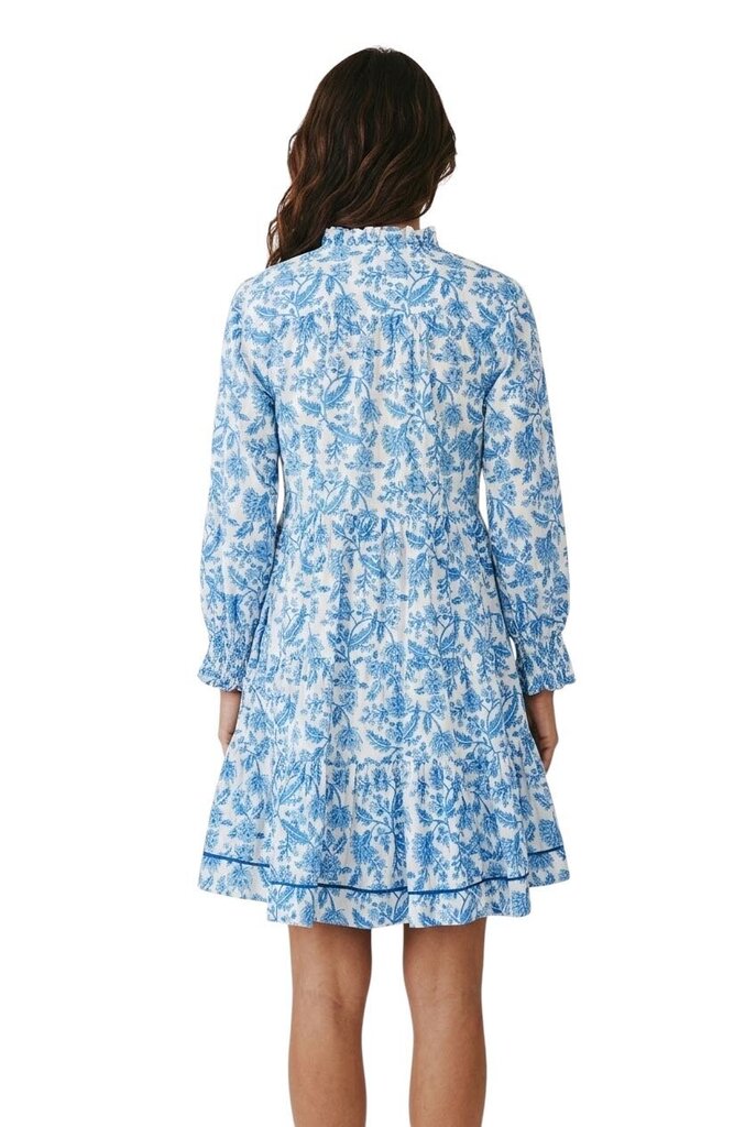 Tie Neck Ruffle Mini Dress
