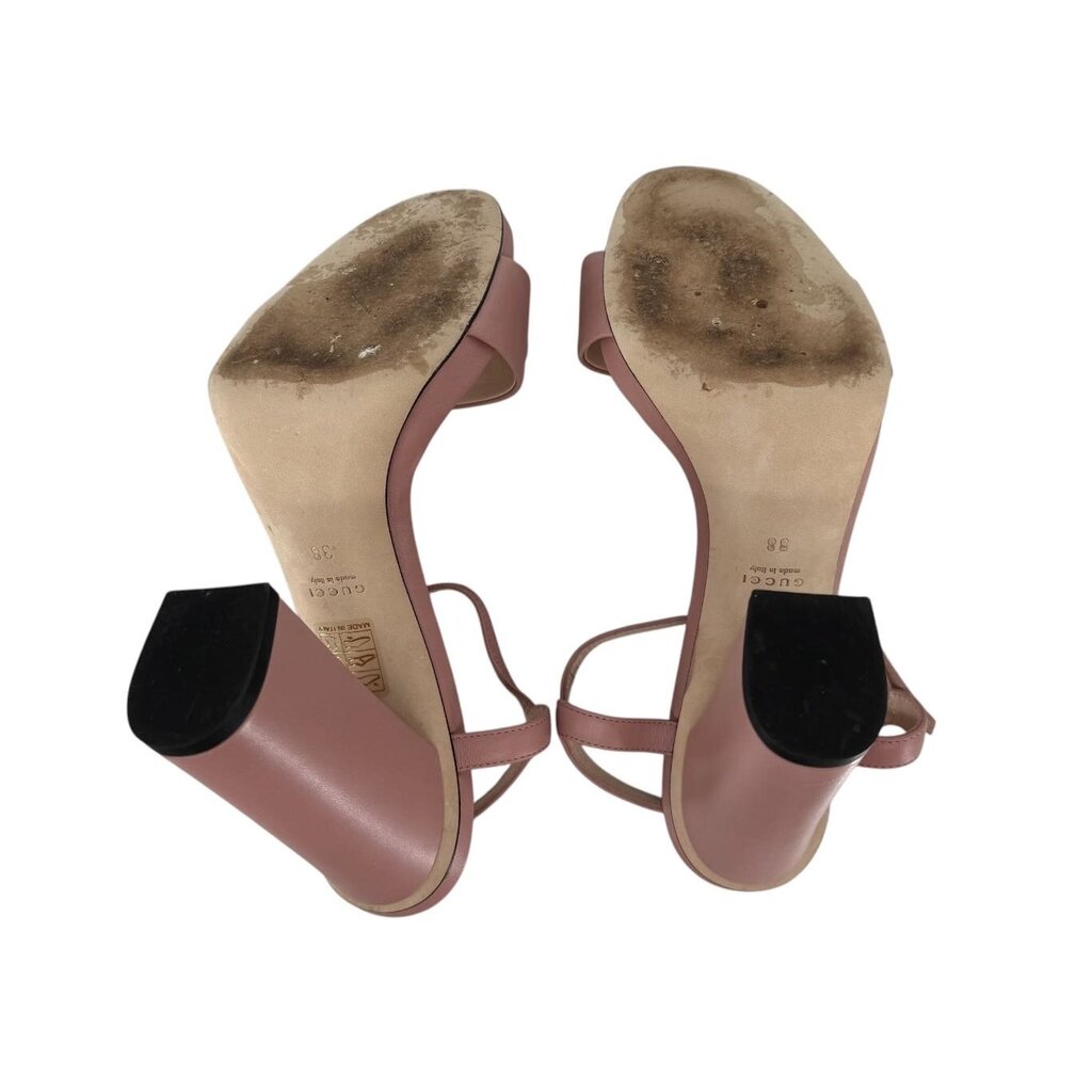 Horsebit Leather Strappy Block Heel