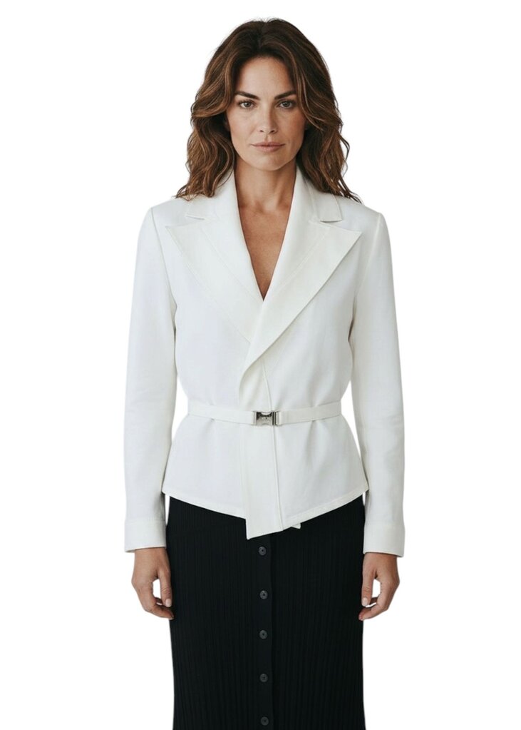 Jenna Asymmetrical Belted Blazer