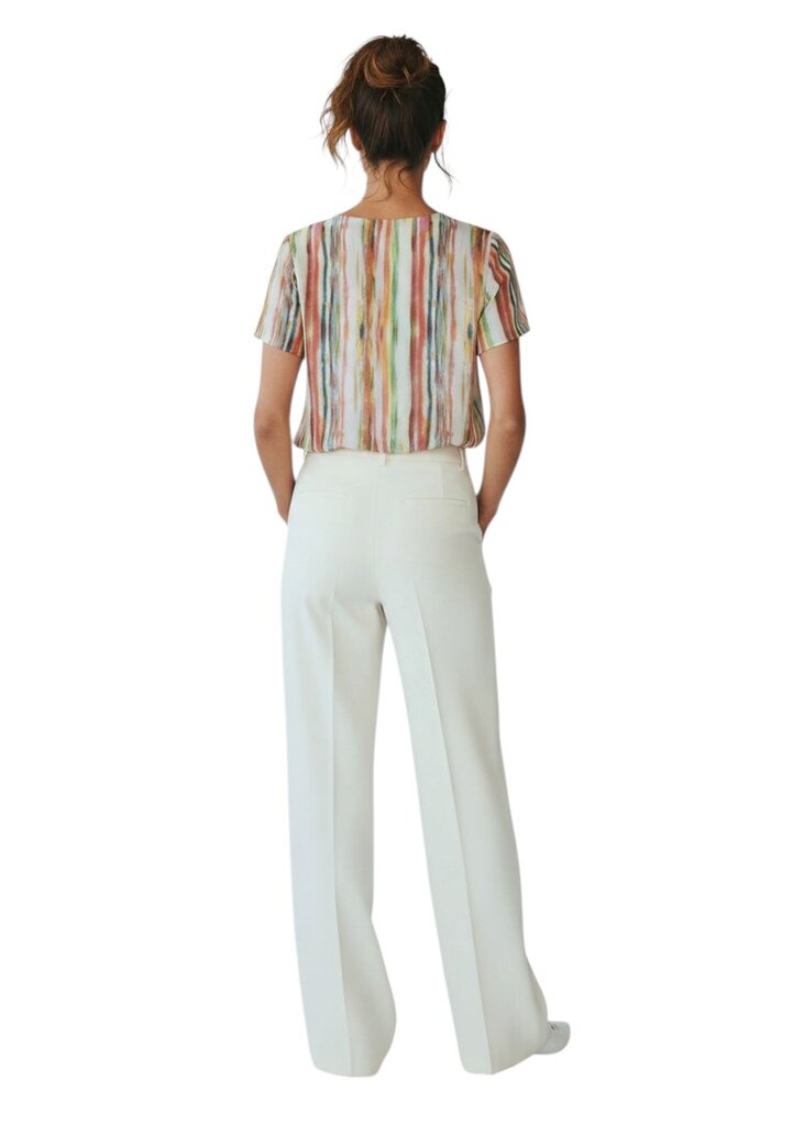 Silk Abstract Stripe Blouse 428 / GC6