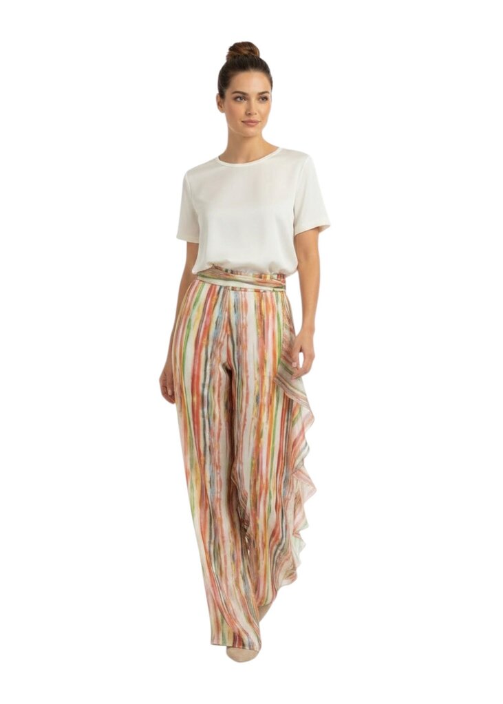 Draped Asym Stripe Flare 895 / GC6