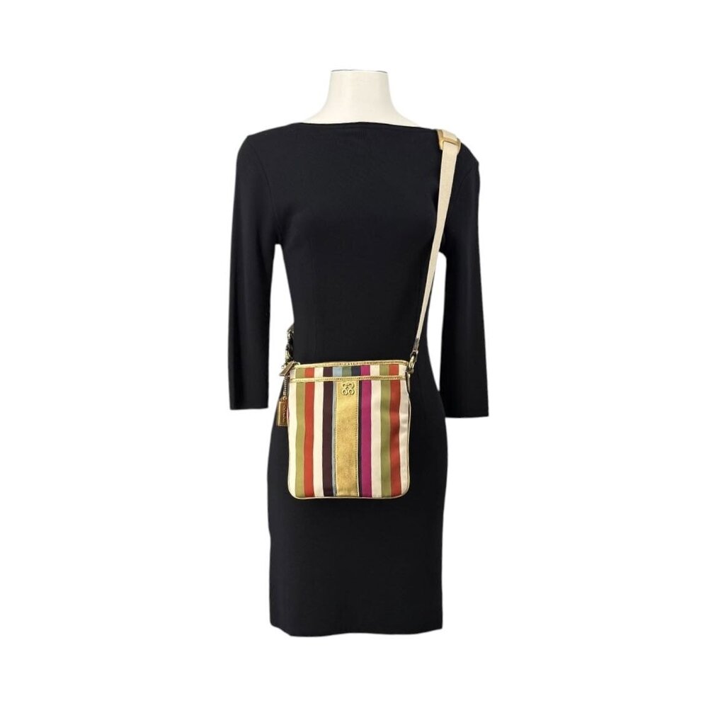 Julia Striped Satin Crossbody Bag