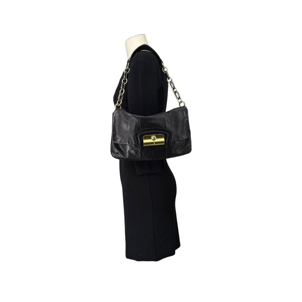Vintage Kristin Leather Flap Shoulder Bag