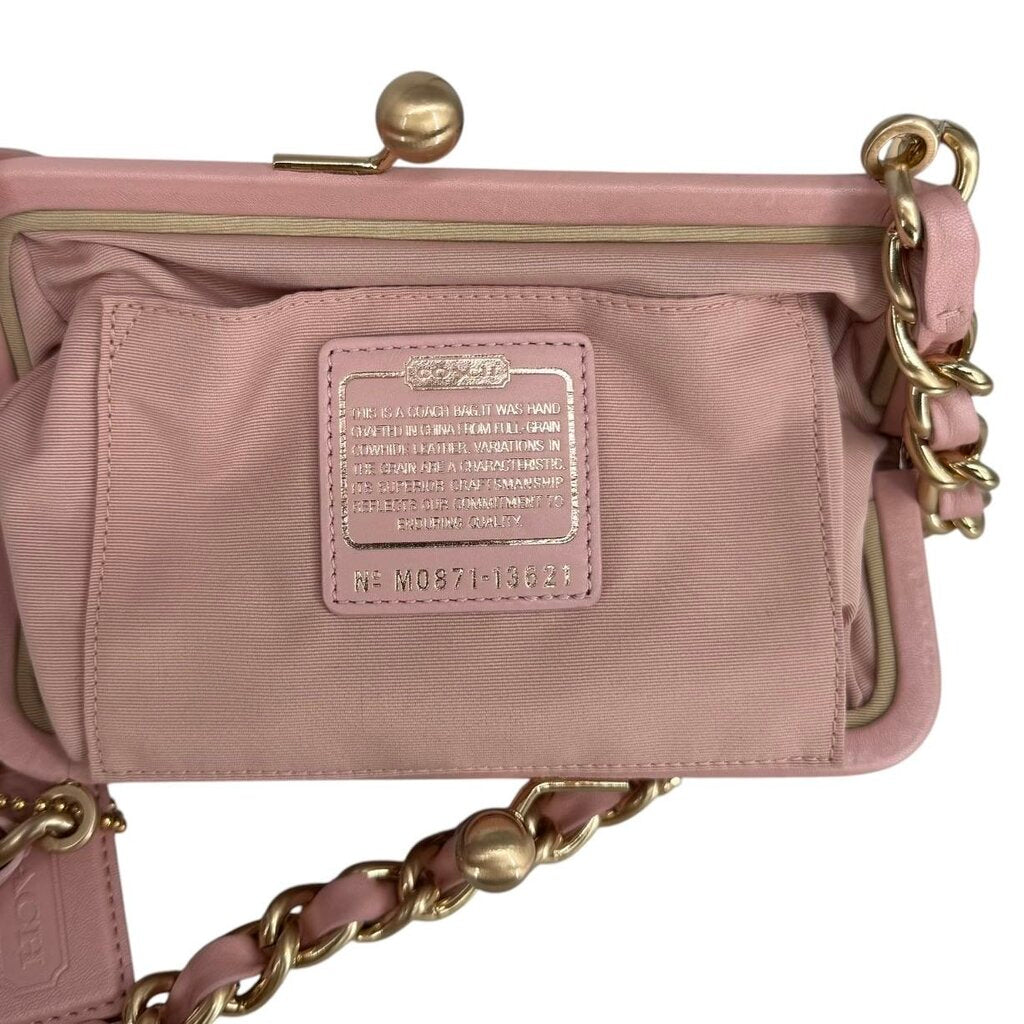 Rare Pink Pearl Leather Clutch