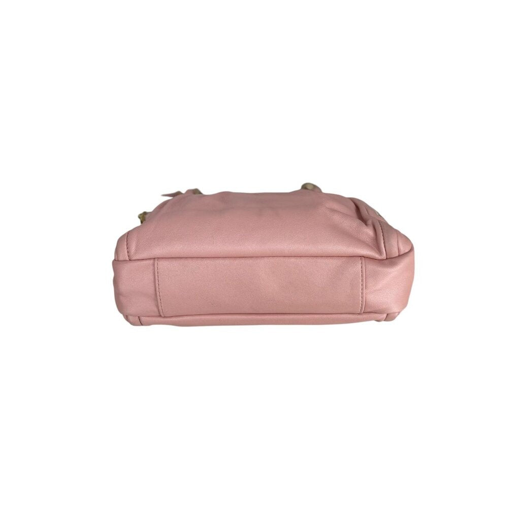 Rare Pink Pearl Leather Clutch