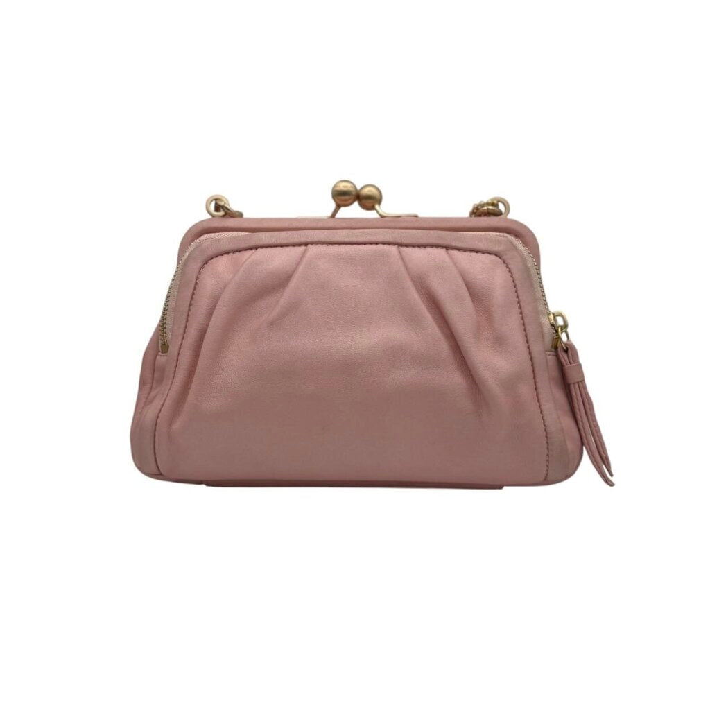 Rare Pink Pearl Leather Clutch
